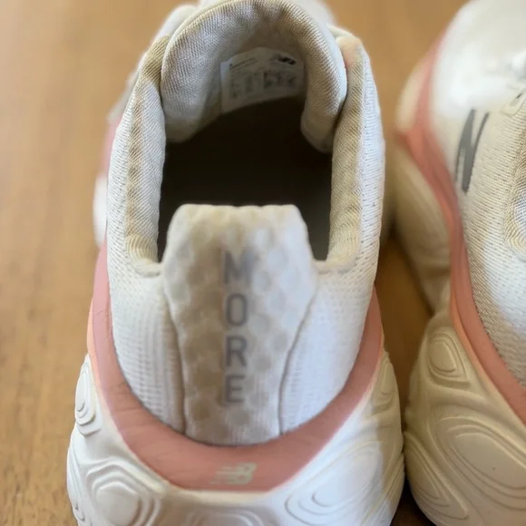 New Balance Women's Cream and Pink Fresh Foam Running Sneakers - Picture 5 of 5